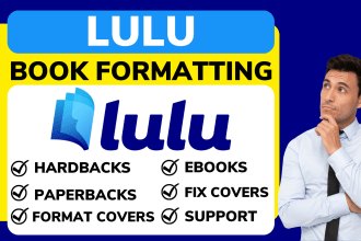 format your book for lulu ebook, paperback, lulu book formatting in epub