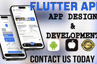 do mobile app development, flutter react native, build android ios app design