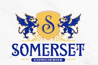create professional luxury and modern family crest and coat of arms logo design