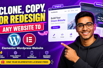 clone, copy, or duplicate a website to elementor  website