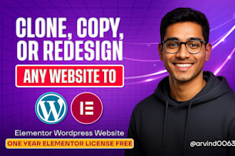 clone, copy, or duplicate a website to elementor  website