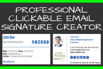 create professional clickable email signature