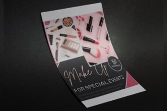 design eye catching makeup flyer and beauty salon flyer