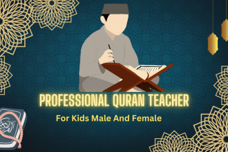 be your online quran tutor, can teach online quran to kids and female