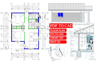 convert image, blueprints, permit drawing or pdf to autocad, cad, dwg