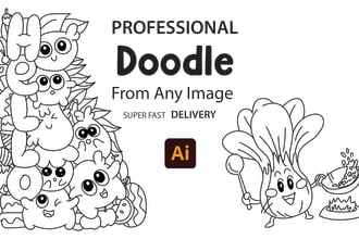 draw hand drawn doodle art or doodle icon