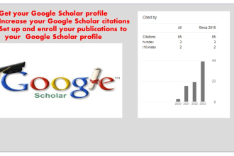 increase citations and set up google scholar profile
