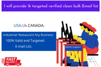 provide targeted verified clean bulk email list