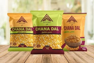 create pouch bag food packaging organic product label design