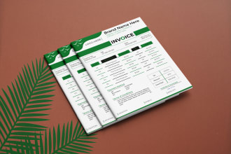 invoice create, receipt, fillable pdf, order and intake form design, quotation