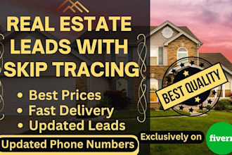 provide high quality real estate leads with skiptracing
