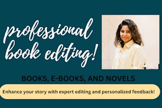 professionally edit and proofread your book, ebook, or novel