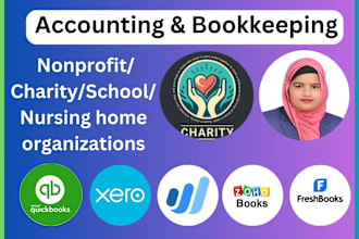 do nonprofit charity bookkeeping in qbo, xero, wave, zohobooks, freshbooks