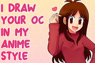 a drawing of you or a character in my anime style for you