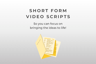 write short form video scripts for tiktok and instagram