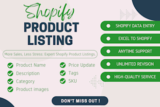 enhance your shopify store through expert product listing proficiency