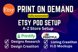 setup etsy print on demand etsy SEO etsy pod store etsy printify etsy printful