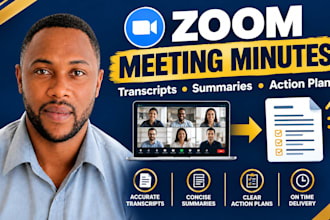 write professional minutes of meeting from zoom meetings