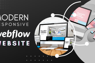 design, redesign responsive webflow website or convert figma or xd to webflow