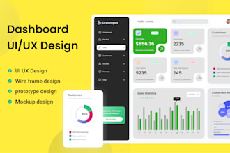 do unique dashboard design,saas web app , CRM , hrm for you