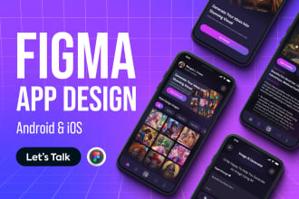 do app ui ux, mobile app design or website to app in figma