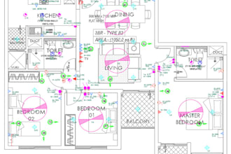 design and draw an electrical services drawings for your project