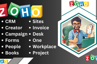 do anything in zoho CRM, creator, mail, forms, sign, people