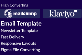 mailchimp, klaviyo email design marketing template newsletter design, figma klav