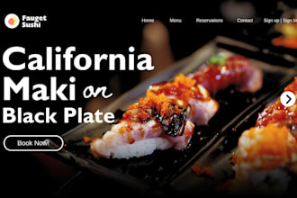 design food truck website, restaurant website, cafe  website
