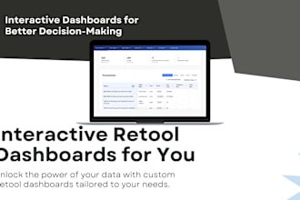 develop retool analytics dashboard and retool admin panel