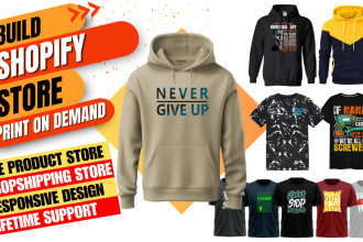 shopify print on demand store, printful or printify, shopify website