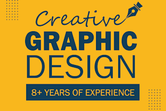 do any kind of graphic design work and be your professional graphic designer