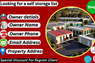 provide you self storage property research list