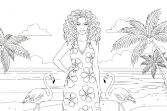 create adult coloring book and kids coloring books for KDP and etsy
