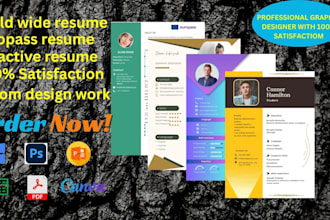 create attractive cv design or shiny curriculum vitae in  limited time