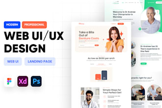 design website design or web template design in figma xd