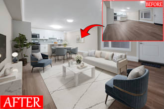 pro real estate photo enhancement and staging