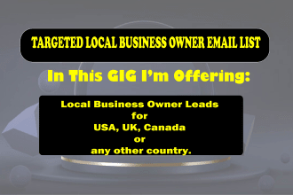 build a targeted local business owner email list