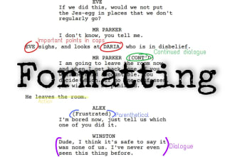 format your short script