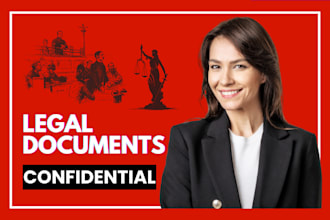 draft lawsuits, complaints, petitions, appeals, motions, legal documents, nda