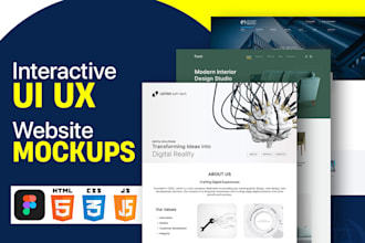 create a responsive website design in figma and develop UI UX web mockups