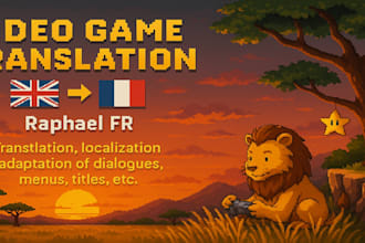 translate and localize your video game or app from english to french