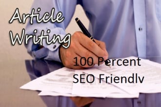 do 100 percent SEO article writing