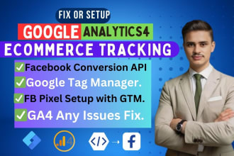 be ecommerce tracking expert and ga4, GTM specialist for setup