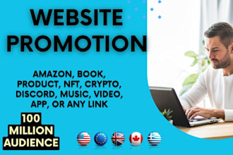 promote and advertise your website amazon book product nft on social media