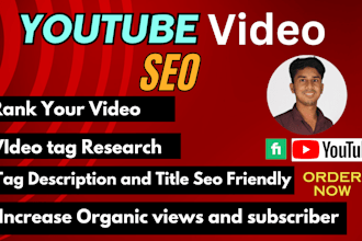 do your youtube video seo and channel promotion world wide