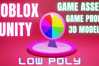 create low poly 3d model for your roblox and unity games