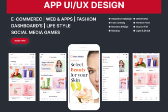 design unique ecommerce mobile app screens UI UX in figma