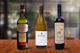 design premium wine labels, vodka , beer  and liquor bottles