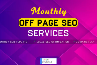 do complete monthly off page wordpress SEO service to rank on top